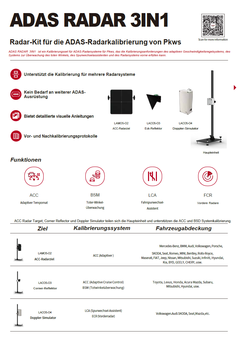 ADAS RADAR 3IN1 – Calibration Set