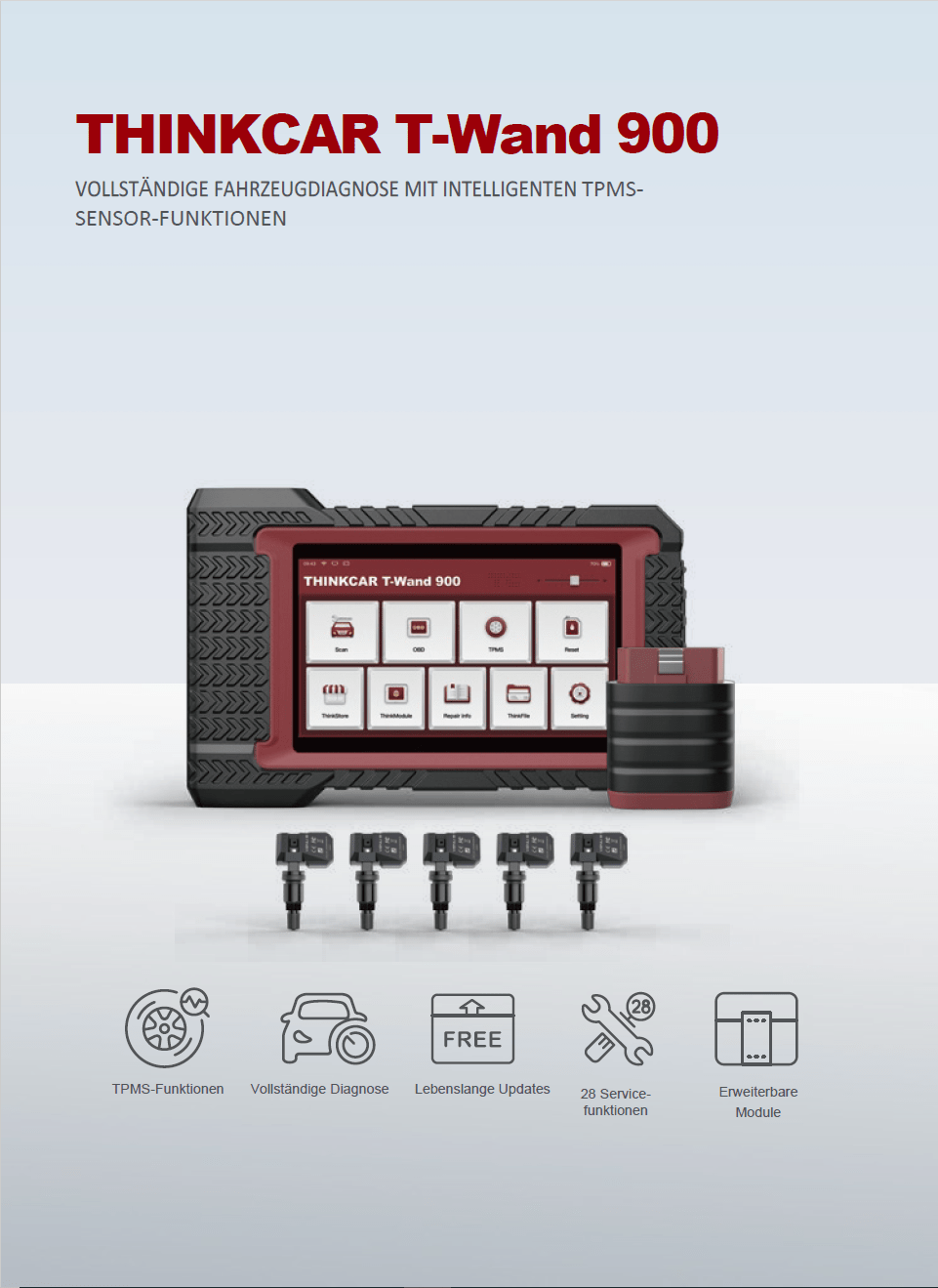 THINKCAR T-WAND900 – Professional TPMS and diagnostic tool