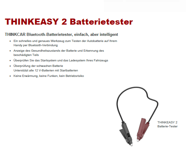 THINKEASY 2 battery tester
