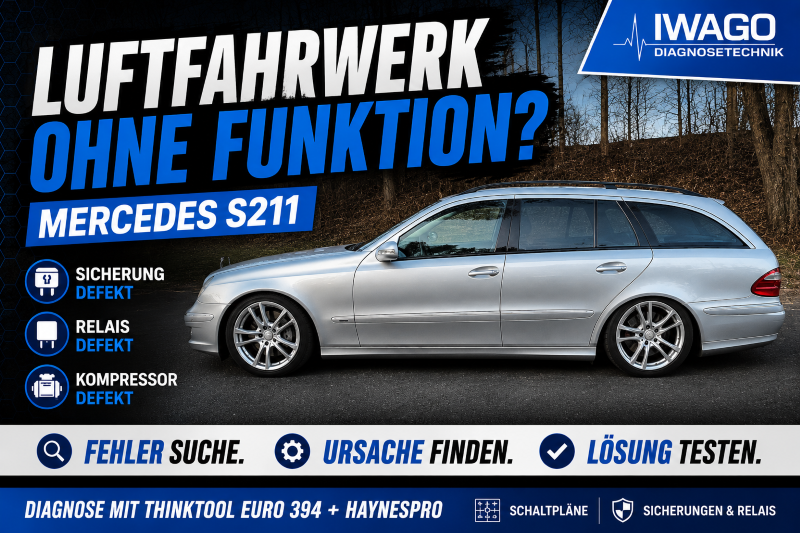 Mercedes S211 Luftfahrwerk defekt – Diagnose mit THINKTOOL EURO 394