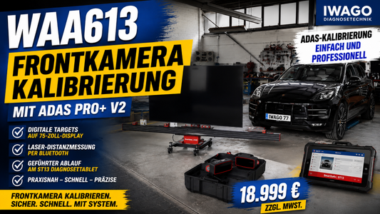 Frontkamera-Kalibrierung am Porsche Macan | SmartSafe WAA613 & ADAS PRO+ V2