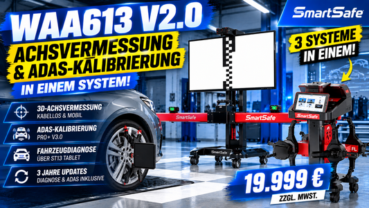 SmartSafe WAA613 V2.0: 3D-Achsvermessung, ADAS & Diagnose