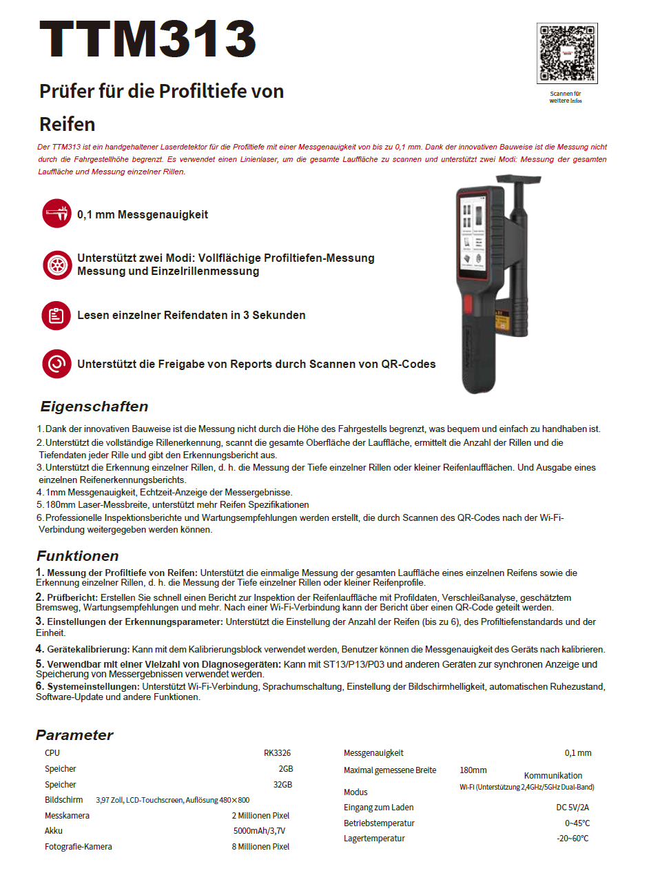 TTM 313 – Profile depth gauge