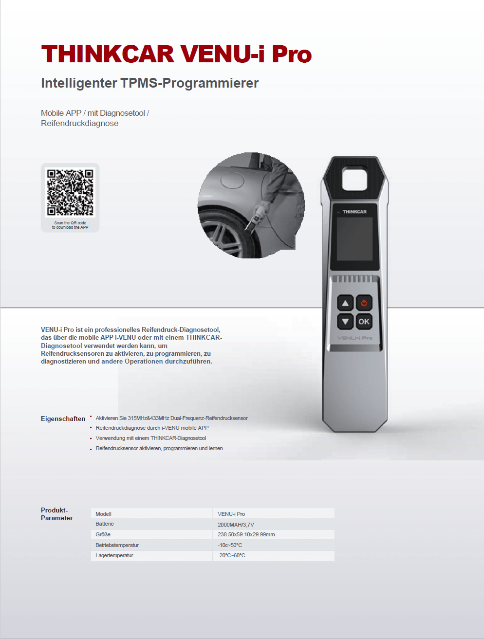THINKCAR VENU-i Pro – Intelligent TPMS Programmer